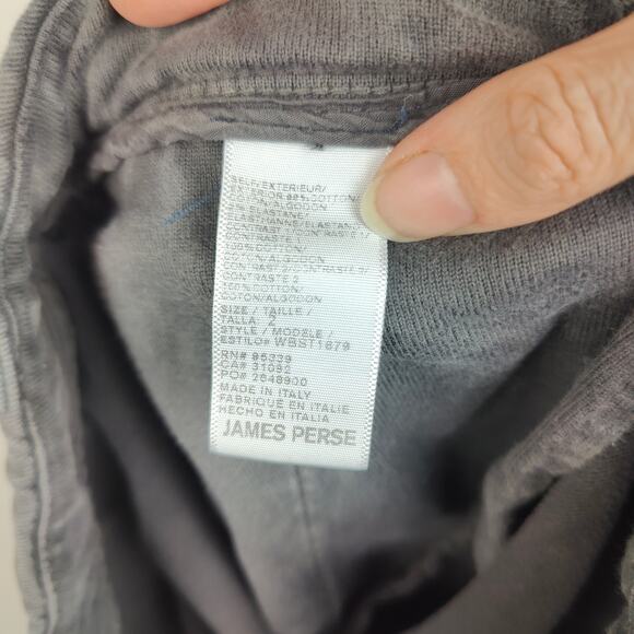 Standard‎ James Perse Pants Womens 2 Medium Black Cotton Blend Tapered Lounge - Picture 8 of 10